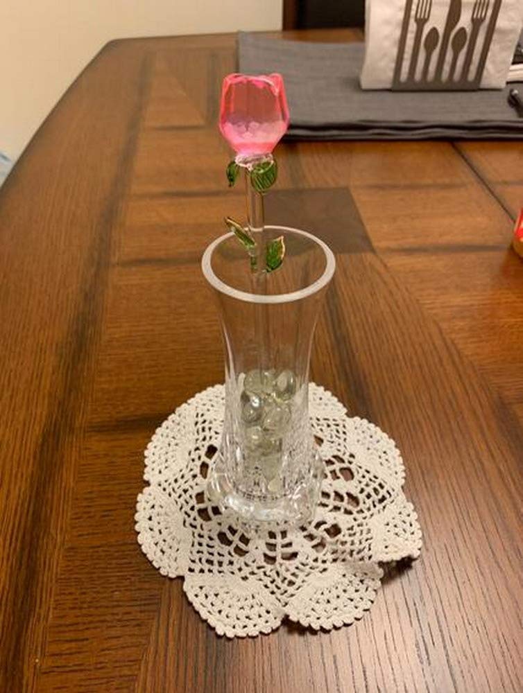 Giftale 6" Height Clear Plastic Bud Vase Glass Like Crystal Acrylic Vase for One Rose Break-Resistant #2021 - Image 3